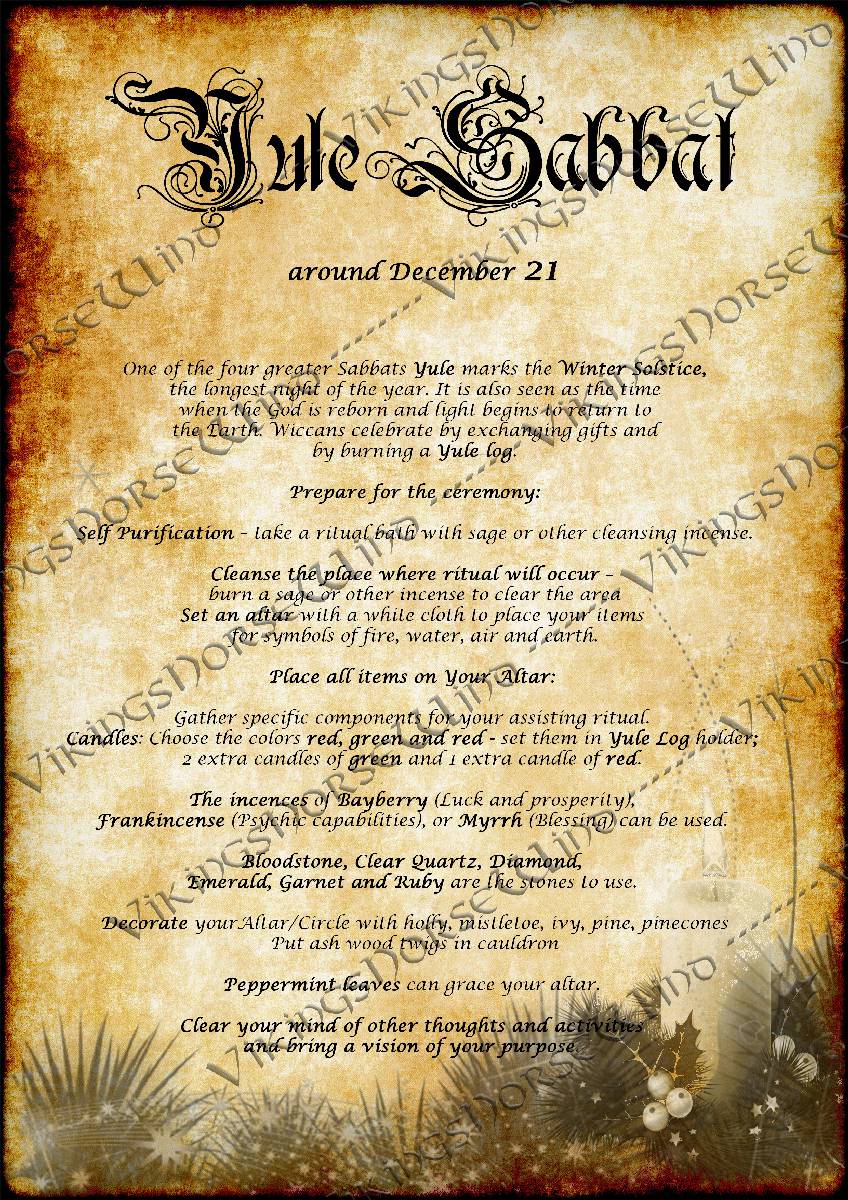 Yule Sabbat Ritual 3 Grimoire Pages Printable Book of Shadows Pages, Wheel of The Year, Witchcraft BOS Pages, Yule Blessing, Christmas Wicca TheNorseWind
