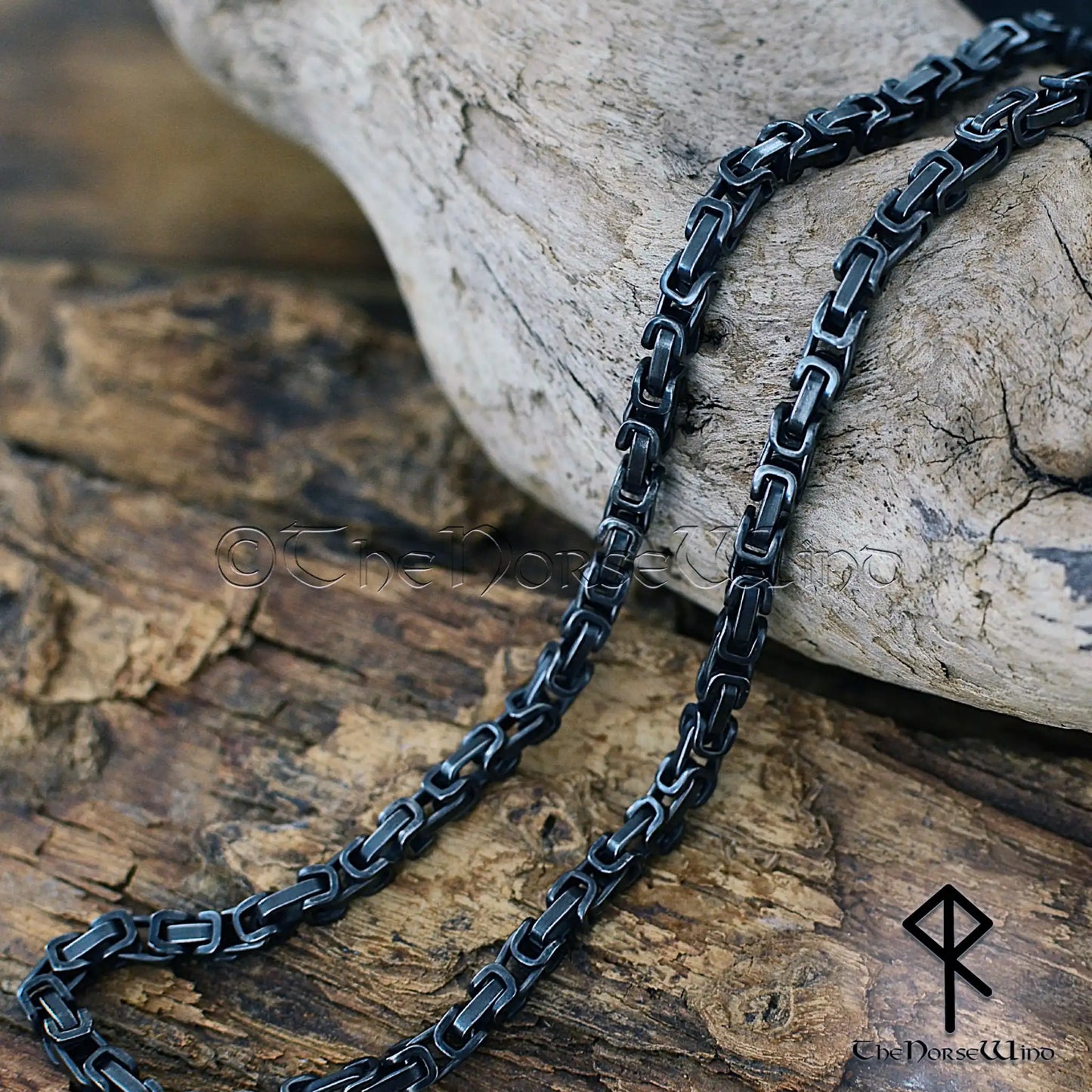 Gunmetal Byzantine Chain Necklace – 316L Stainless Steel