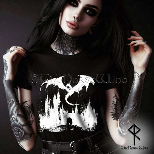 Medieval Dragon T-Shirt — Dark Fantasy Gothic Tee