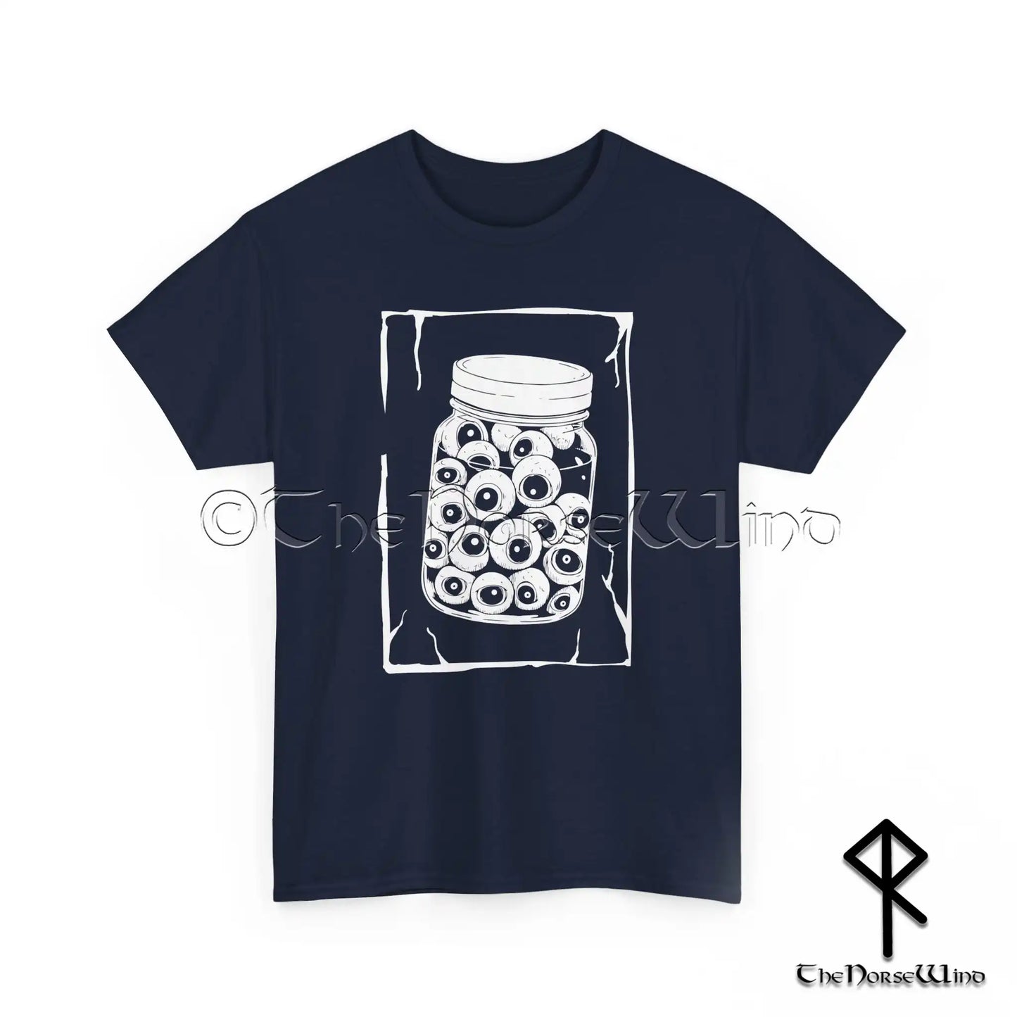 Gothic Eyeball Jar T-Shirt - Grunge Horror Weirdcore Fashion - Creepy Alt Clothing - The Norse Wind