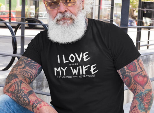 I LOVE it when MY WIFE Viking T-Shirt, Funny Husband/Dad Tee, S-5XL - The Norse Wind