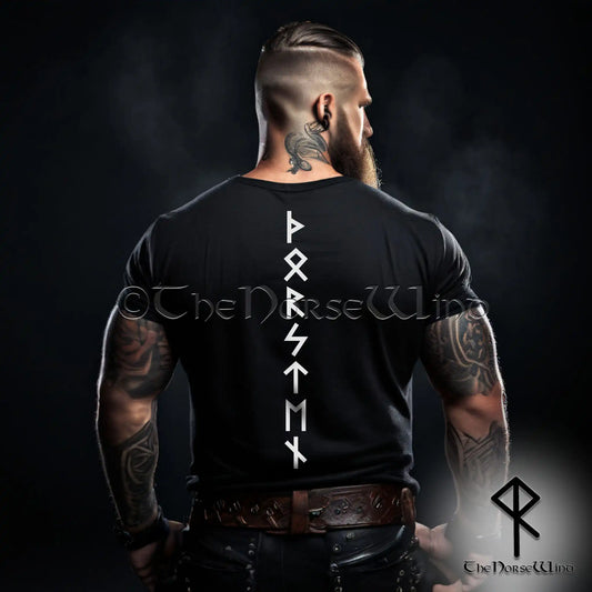 Viking Runes T-Shirt: YOUR NAME in Futhark Runes - The Norse Wind