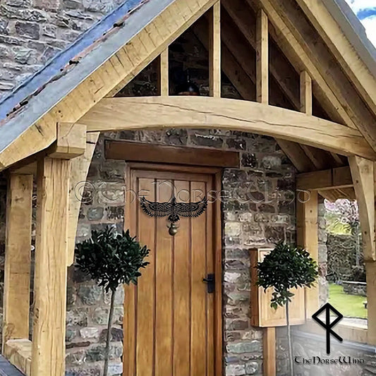 Wikinger Raben Wandkunst – Hugin & Munin Nordisches Metalldekor