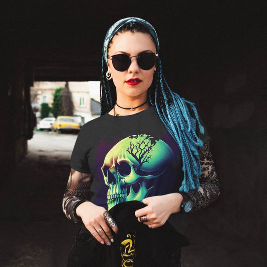 Gothic Skull T-Shirt, Unisex Viking Art Tee - The Norse Wind