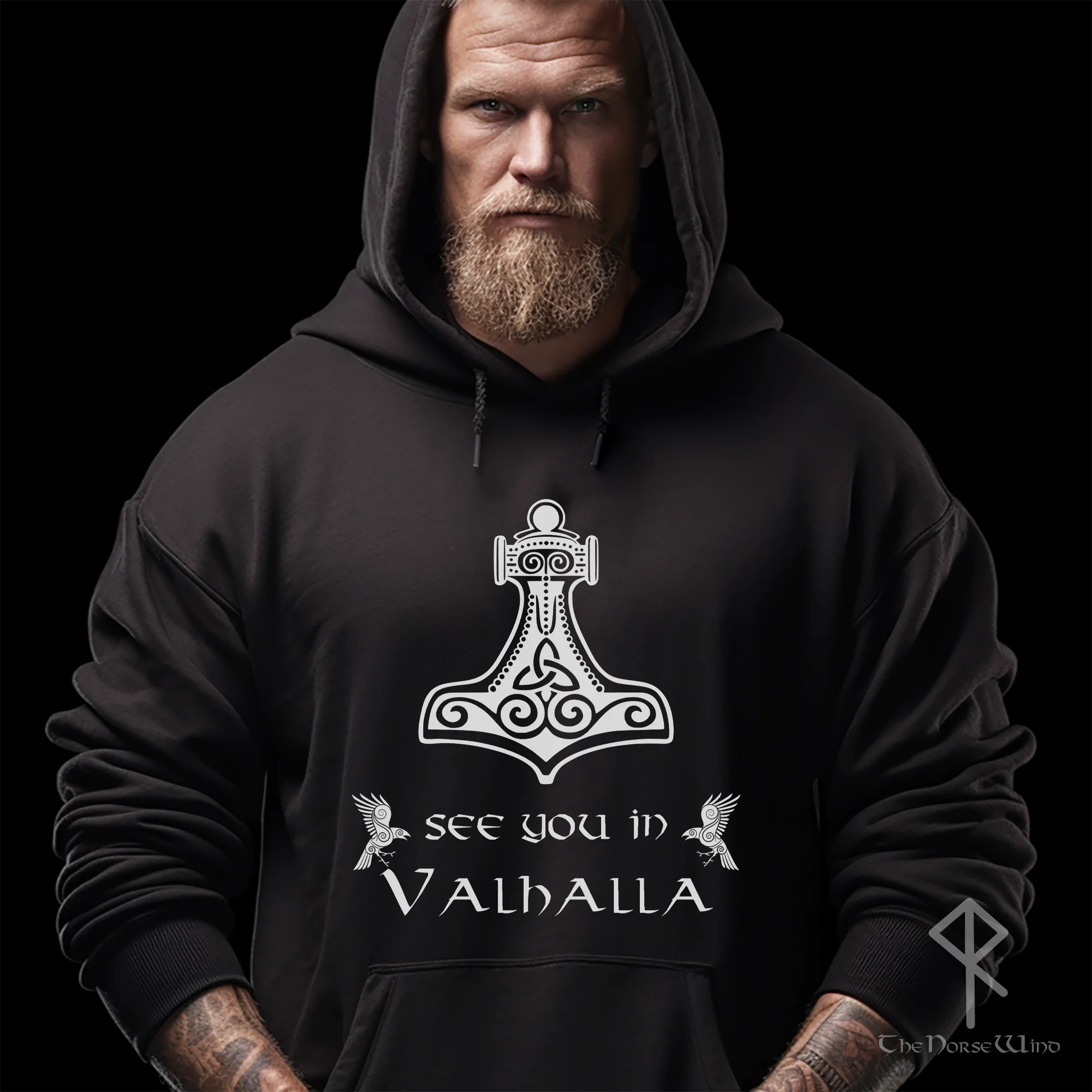 Celtic Thor Hammer Crusher sold Norse Viking Ragnarok Pagan Rebels Hoodie