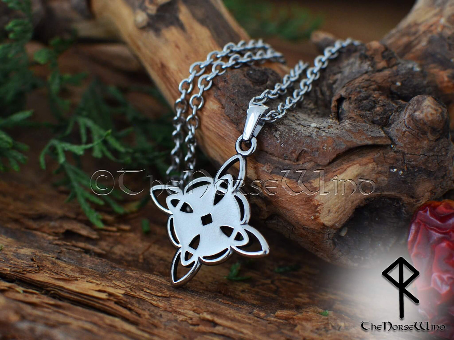 Celtic Knot Necklace, Triquetra Viking Pendant - Stainless Steel - The Norse Wind