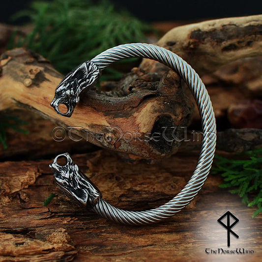 Viking Bear Bracelet, Stainless Steel Berserker Armring