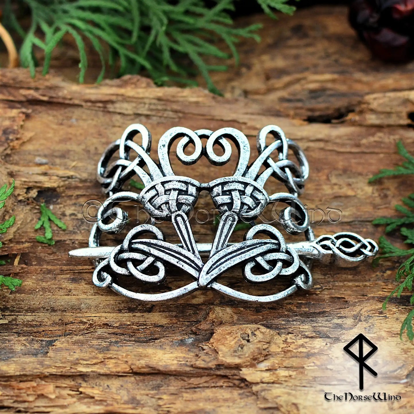 Celtic Knot Hair Pin – Viking Hair Clip for Women, Medieval Hair Accessory