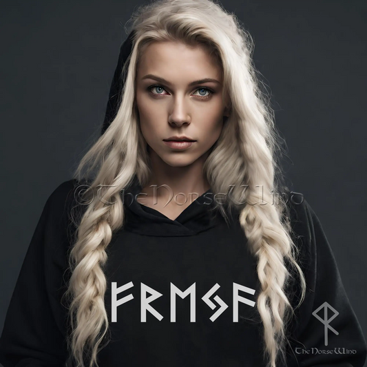 Custom Viking Hoodie Name in Runes Norse Sweatshirt - The Norse Wind