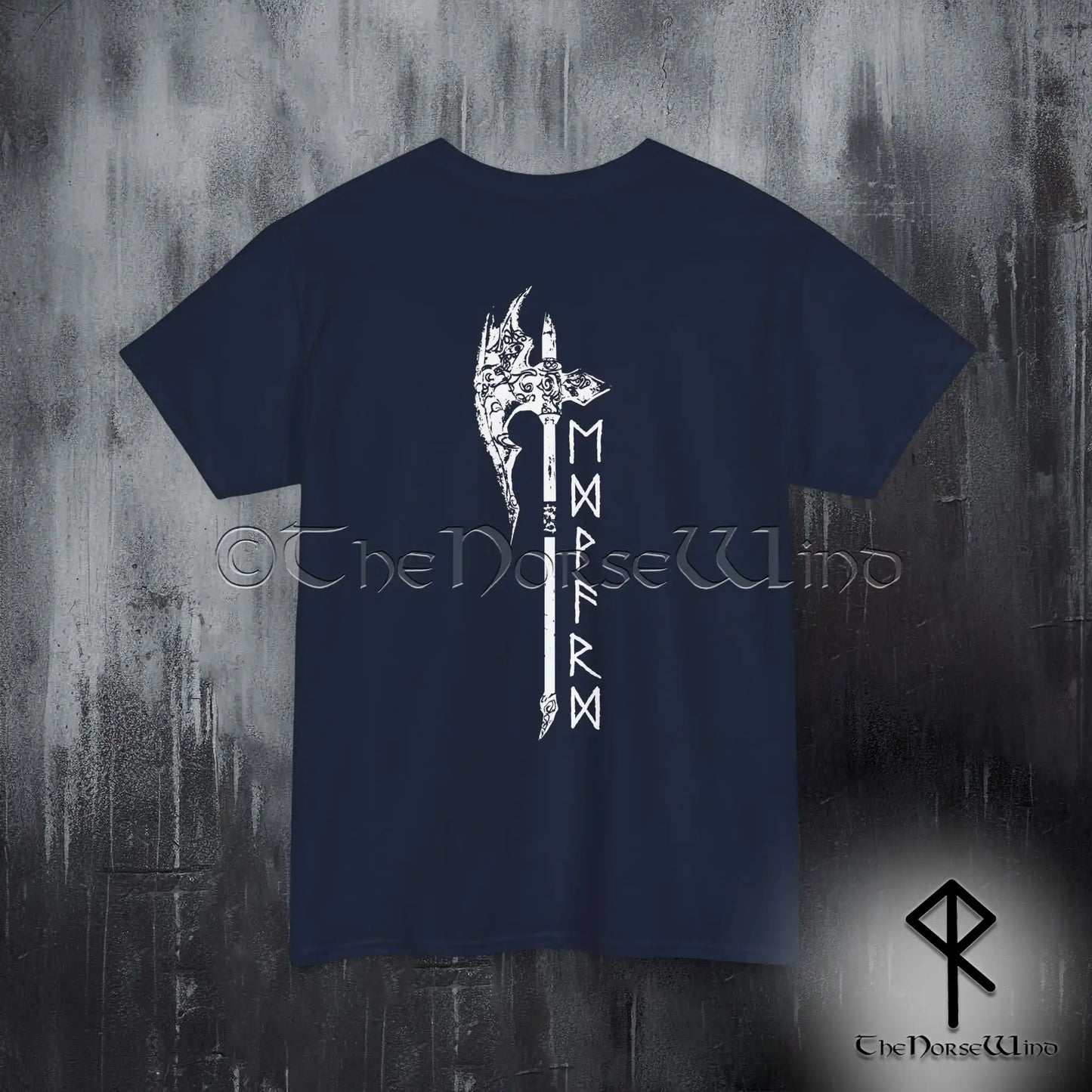 Custom Viking Warriors T-Shirt – Name in Runes & Norse Axe Tee