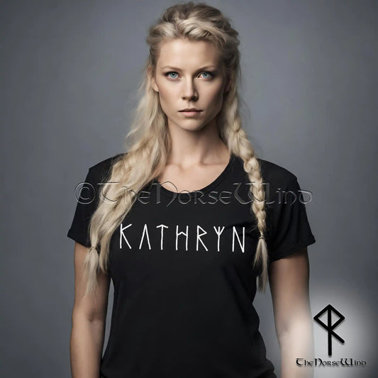 Personalized Viking Runes T-Shirt – Custom Name in Runic-Style