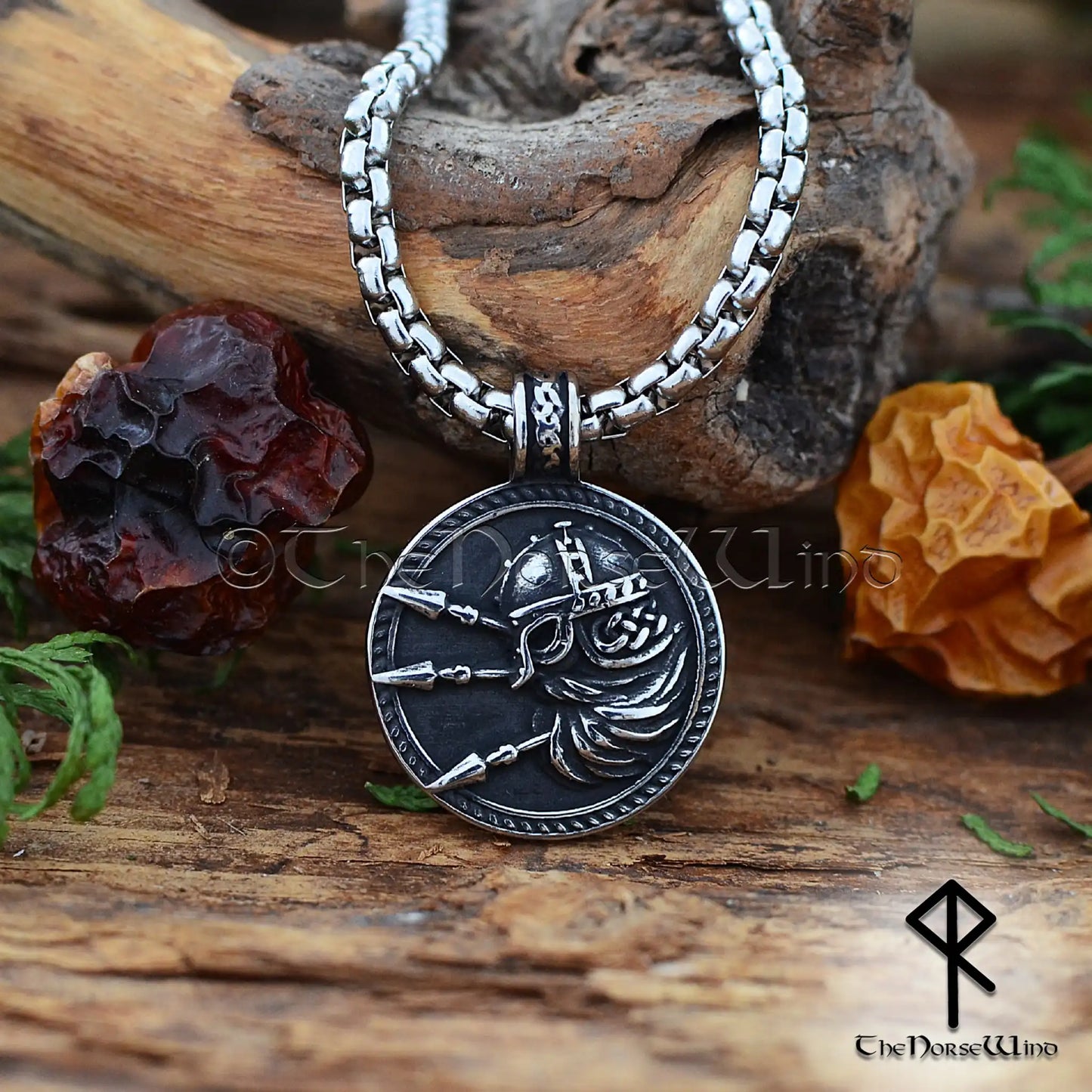 Wikinger-Krieger-Halskette – Nordischer Speeranhänger, Stärke-Amulett aus Edelstahl