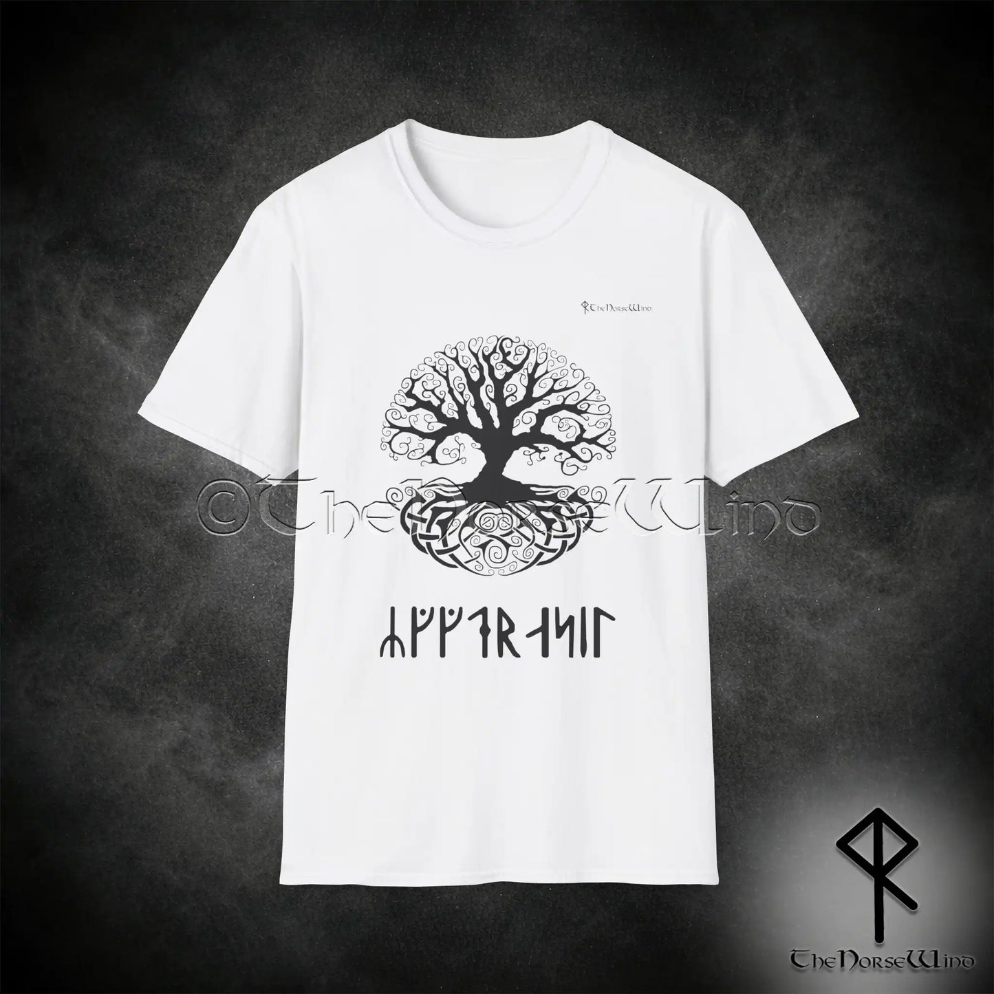 Yggdrasil Viking T-Shirt, Norse Mythology Runes Tee S-5XL