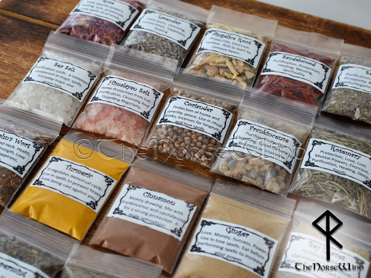 Witch Herbs Starter Kit - 20 Wicca Herbs Apothecary Set - TheNorseWind