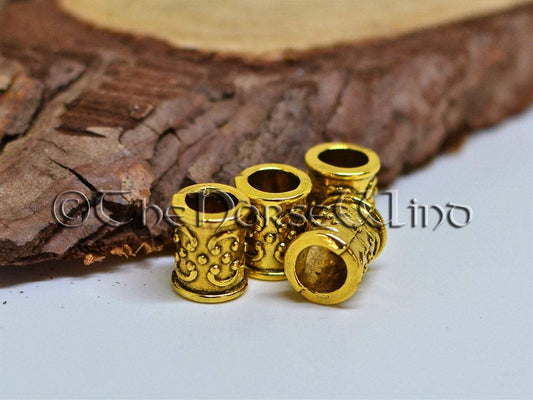 Viking Beard Beads Golden Hair Rings TheNorseWind