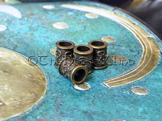 Celtic Beard Beads Bronze Hair Rings TheNorseWind