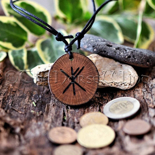 Viking Necklace - Bind Rune of Wealth, Amulet for Wealth, Handcrafted Norse Pendant, Viking Jewelry, Norse Runes Amulet, Asatru TheNorseWind