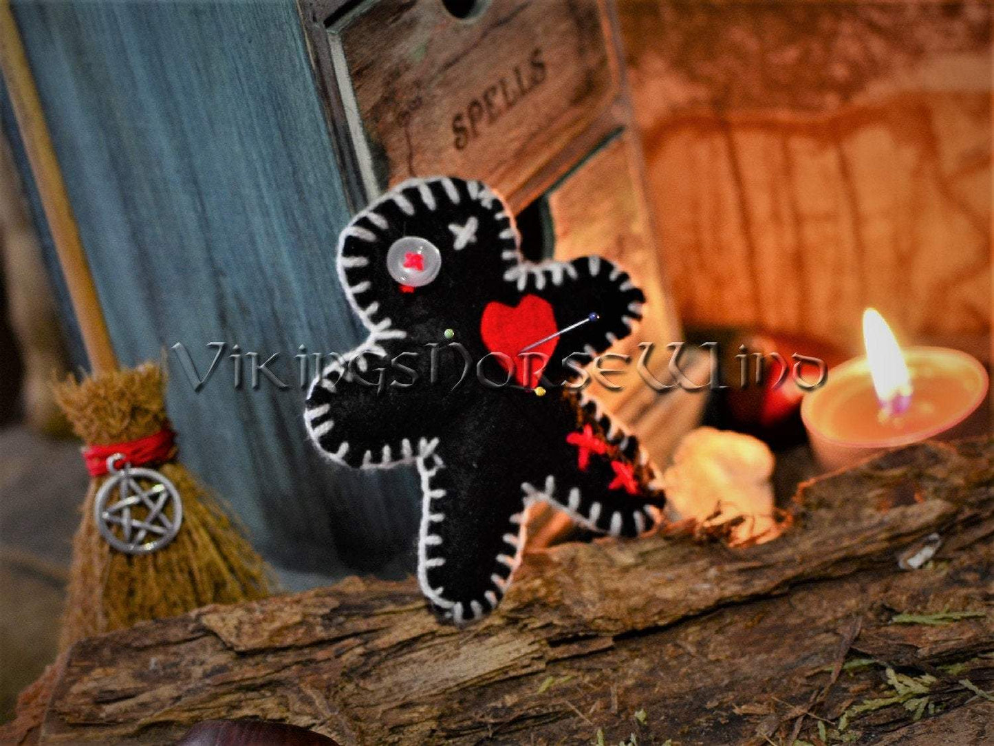 Voodoo Doll, Mini Witch Poppet, Hoodoo Decor TheNorseWind