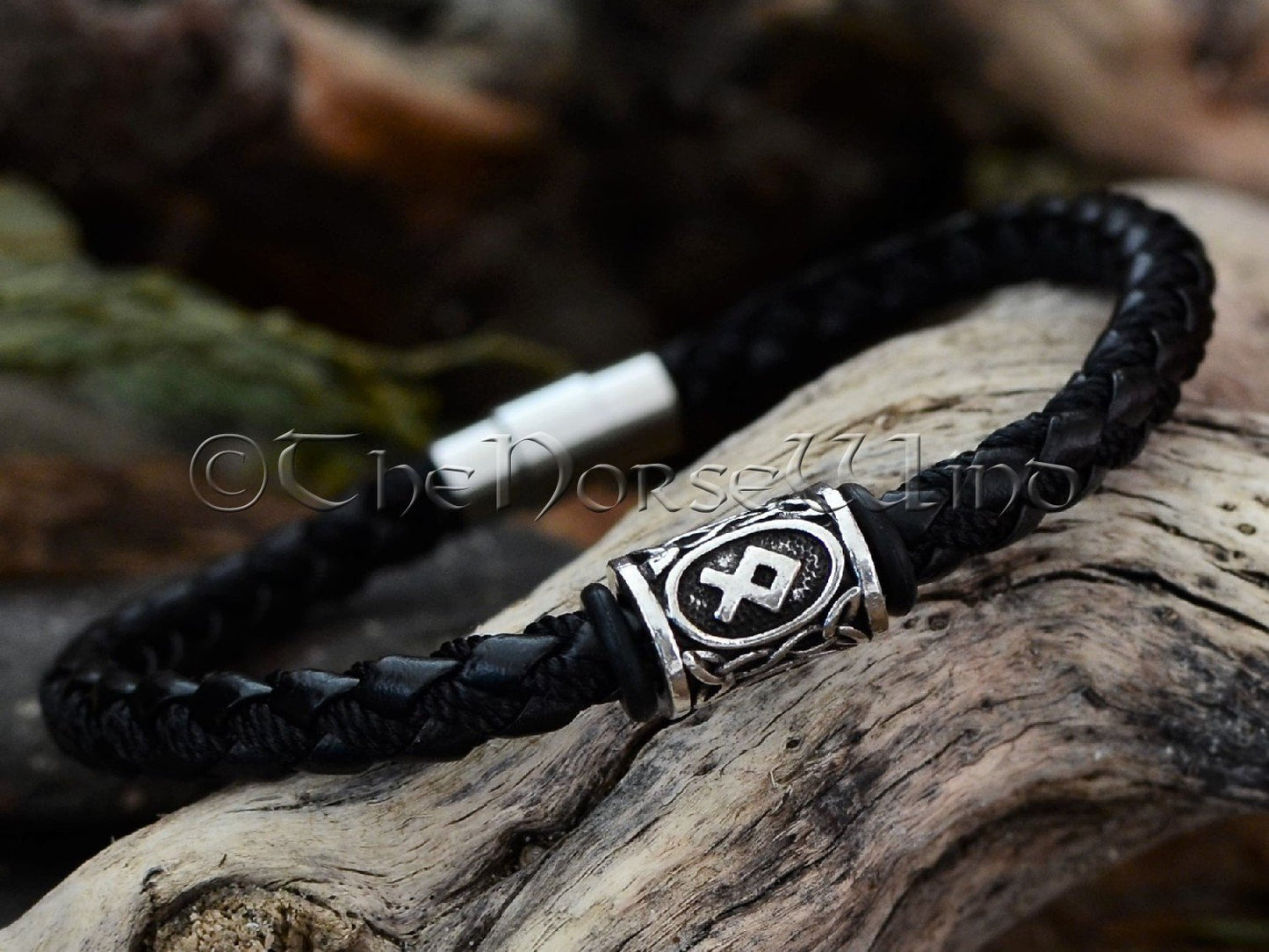 Viking Rune Bracelet with Futhark Rune in Your Choice TheNorseWind