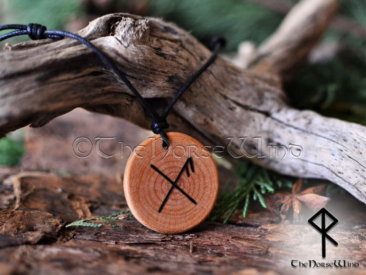 Viking Runes Necklace Gibu Auja, Good Luck Charm, Viking Amulet, Luck Talisman, Viking Jewelry Asatru Pendant Norse Mythology Wicca TheNorseWind