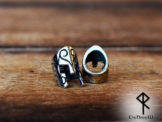 Viking Helmet Hair / Beard Beads, Stainless Steel TheNorseWind
