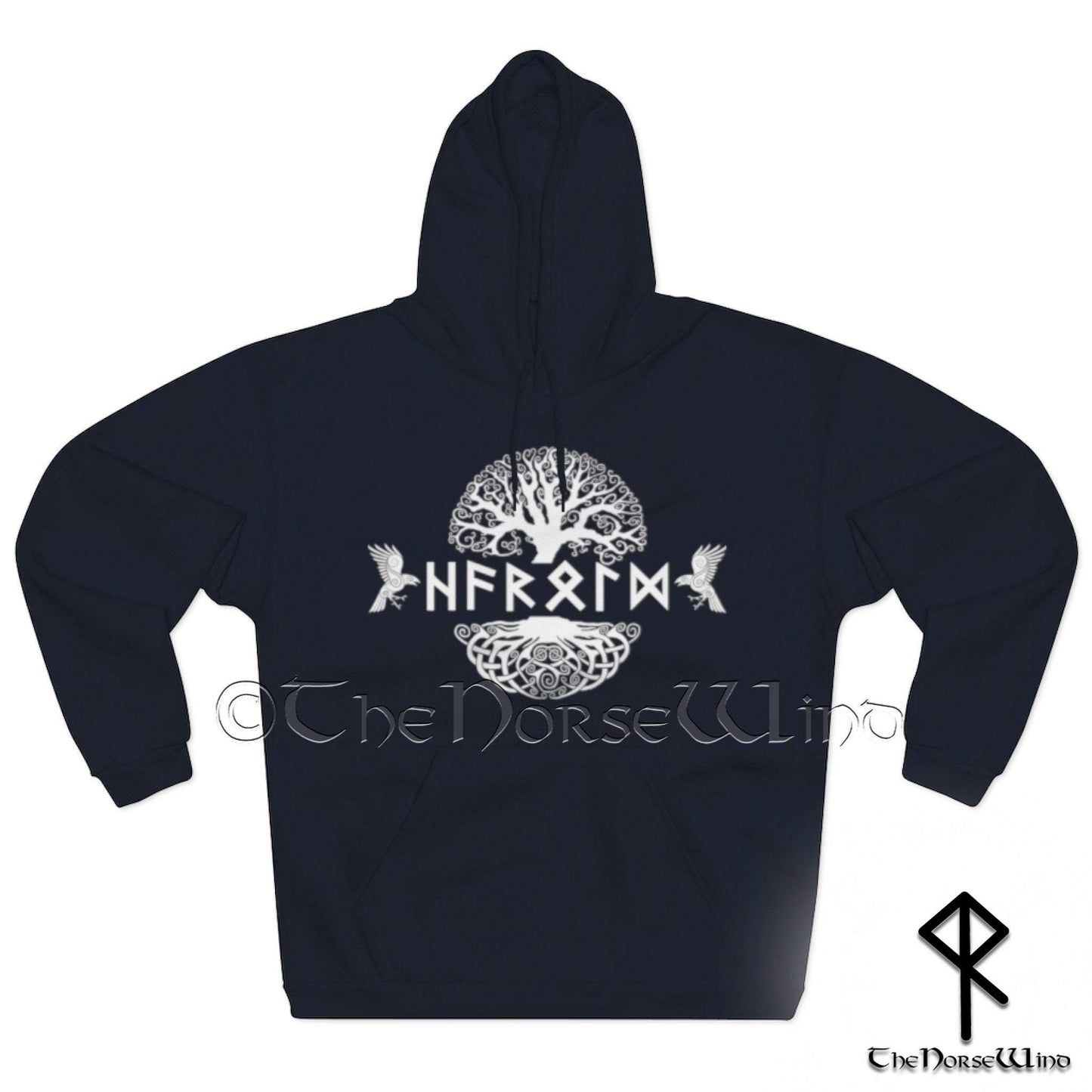 Viking Hoodie Personalized Norse Sweatshirt Name in Runes TheNorseWind