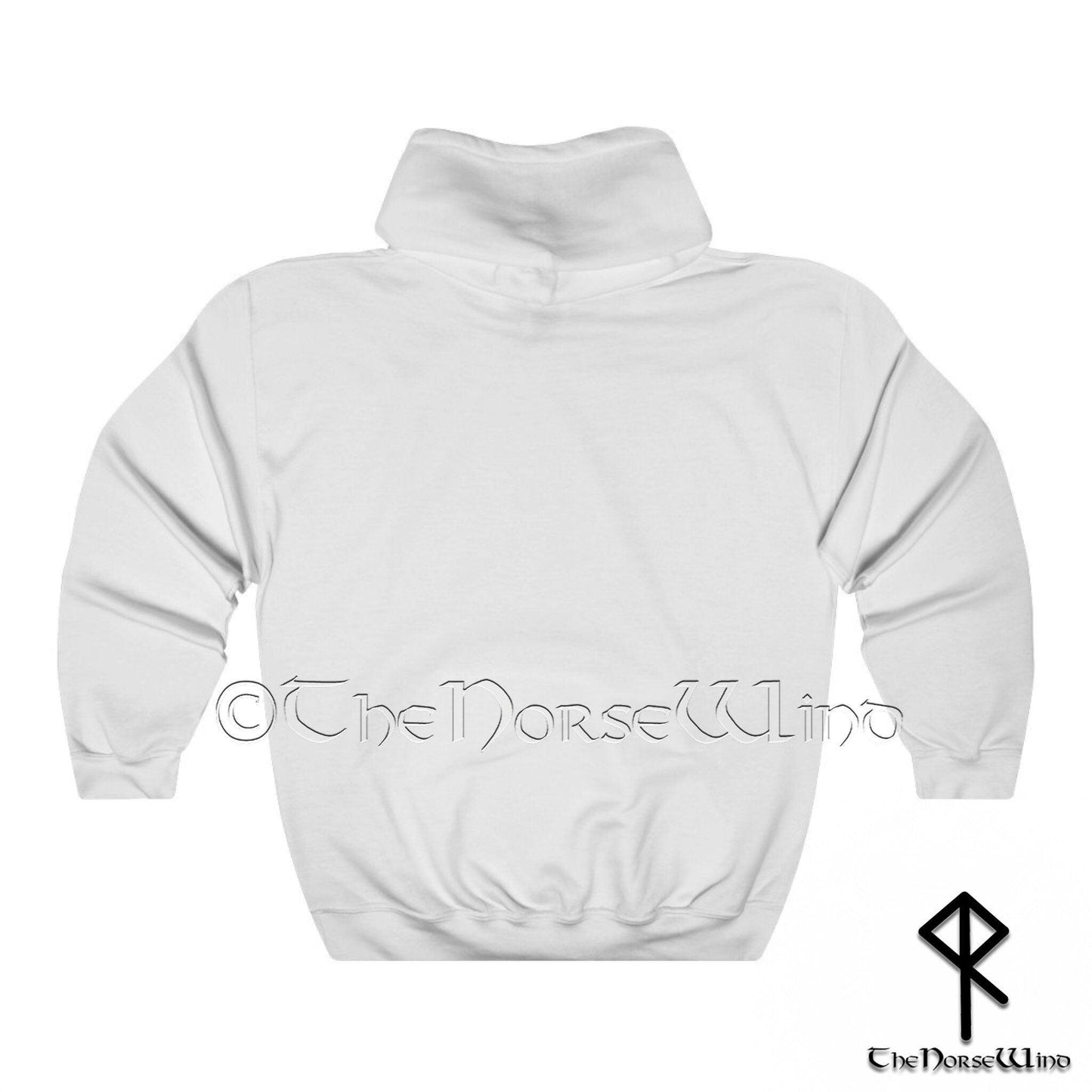 Viking Hoodie Helm of Awe - Aegishjalmur Runes Sweatshirt - TheNorseWind