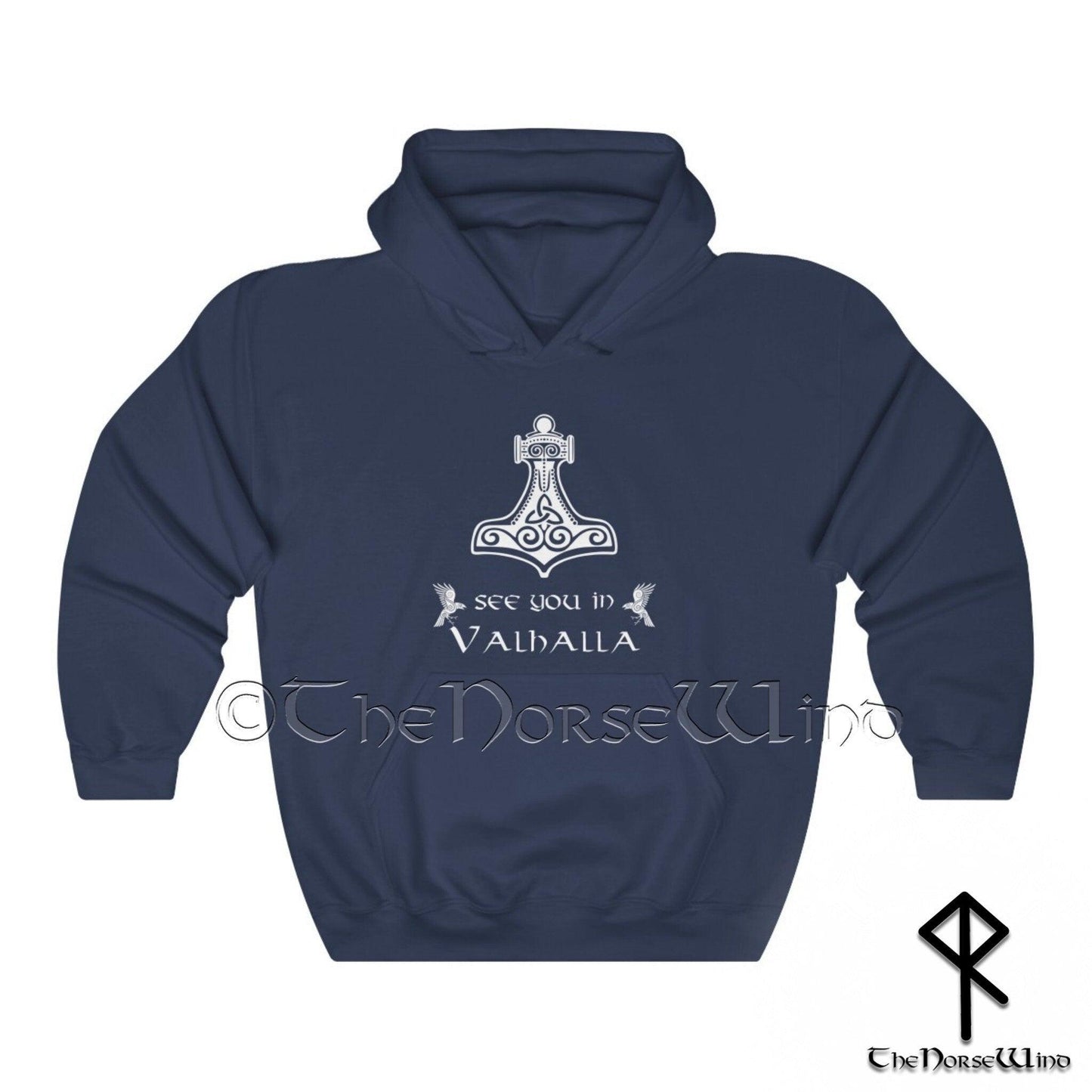 Thor's Hammer Hoodie Mjolnir Viking Sweatshirt - TheNorseWind