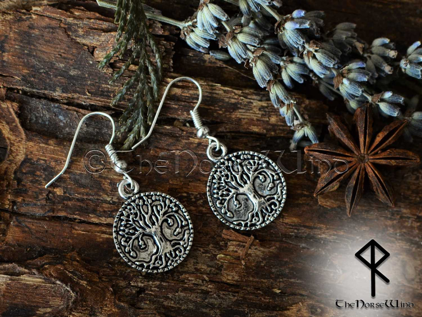 Yggdrasil Viking Earrings, Celtic Tree of Life Earrings, Pagan Jewelry for Her - TheNorseWind