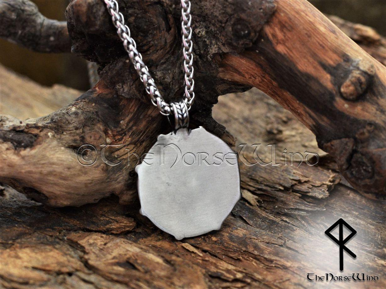 Helm of Awe Viking Necklace - Aegishjalmur Silver Pendant - TheNorseWind