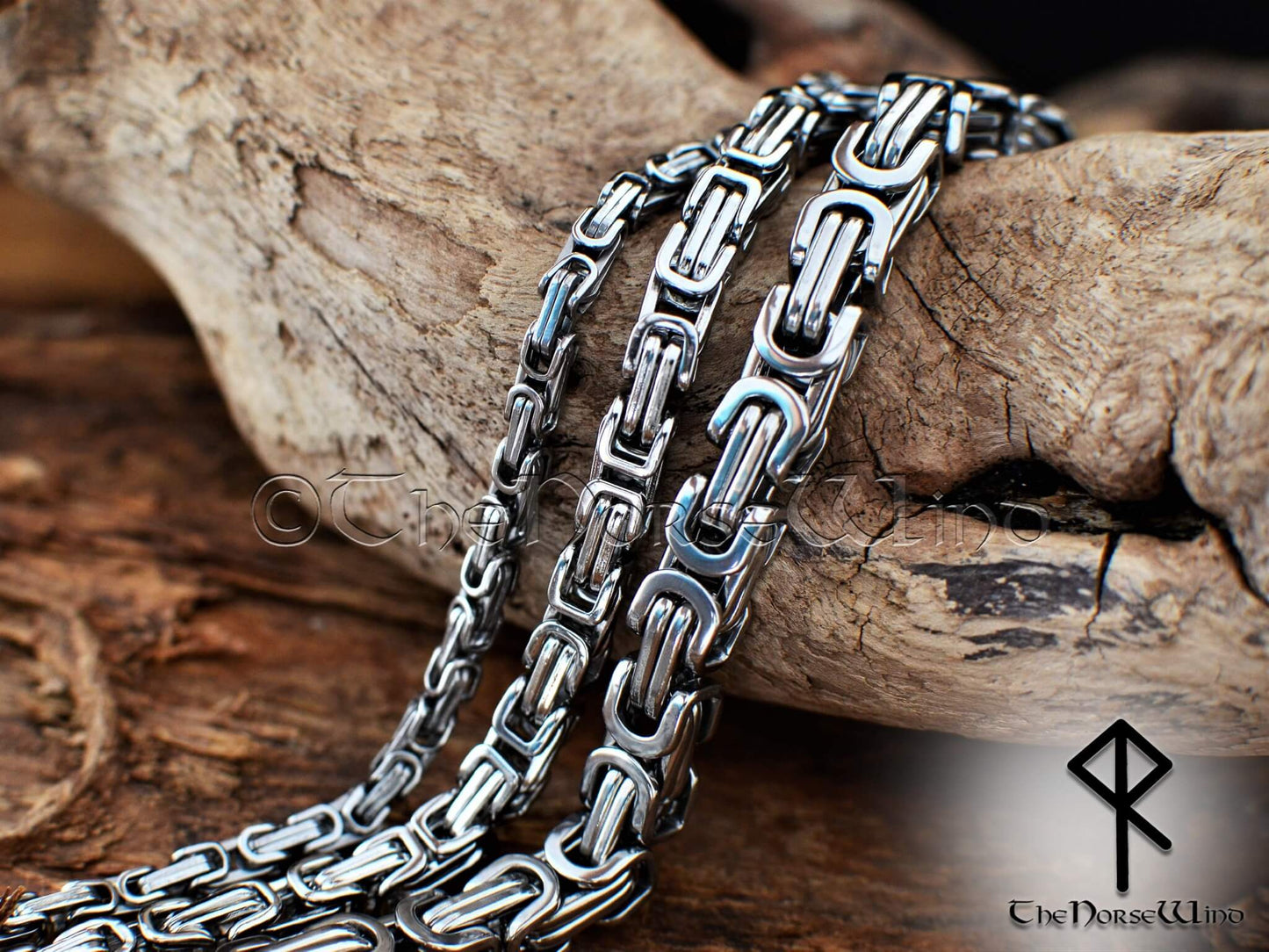 Byzantine Chain Viking Necklace for Men & Women, Premium Quality Stainless Steel - The Norse Wind