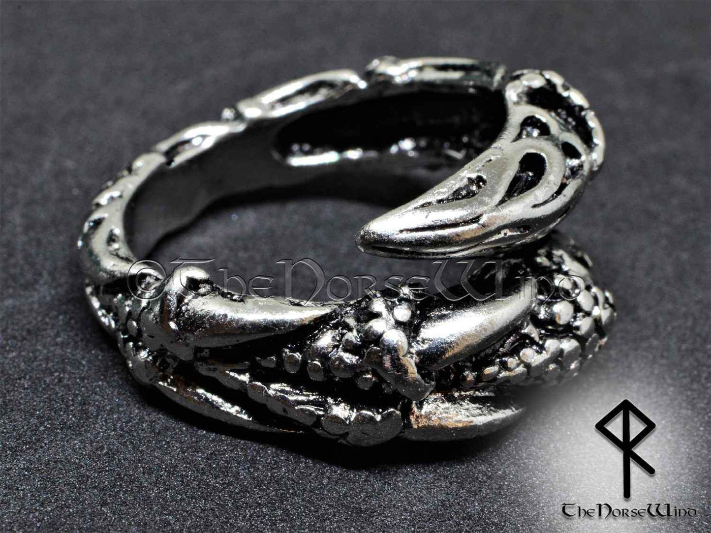 Viking Raven Ring, Hugin and Munin Gothic Crow Ring - The Norse Wind