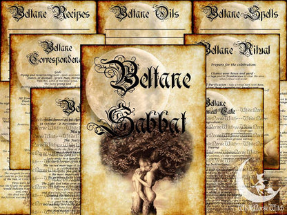 Wheel of The Year Grimoire, Beltane Sabbat, Book of Shadows Printable 13 PDF Pages, May Day Fest Witchcraft BOS Pages, Wicca TheNorseWind