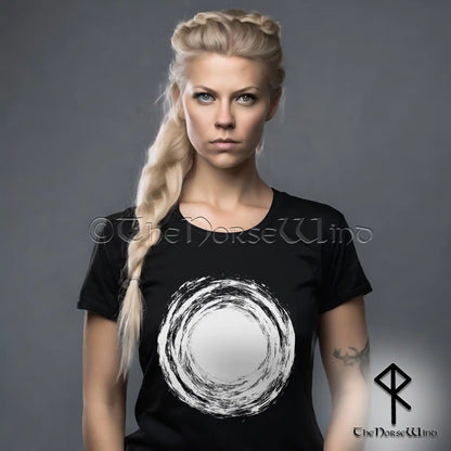 Viking Void T-Shirt - Ginnungagap Norse Black Hole Spiral Tee - The Norse Wind