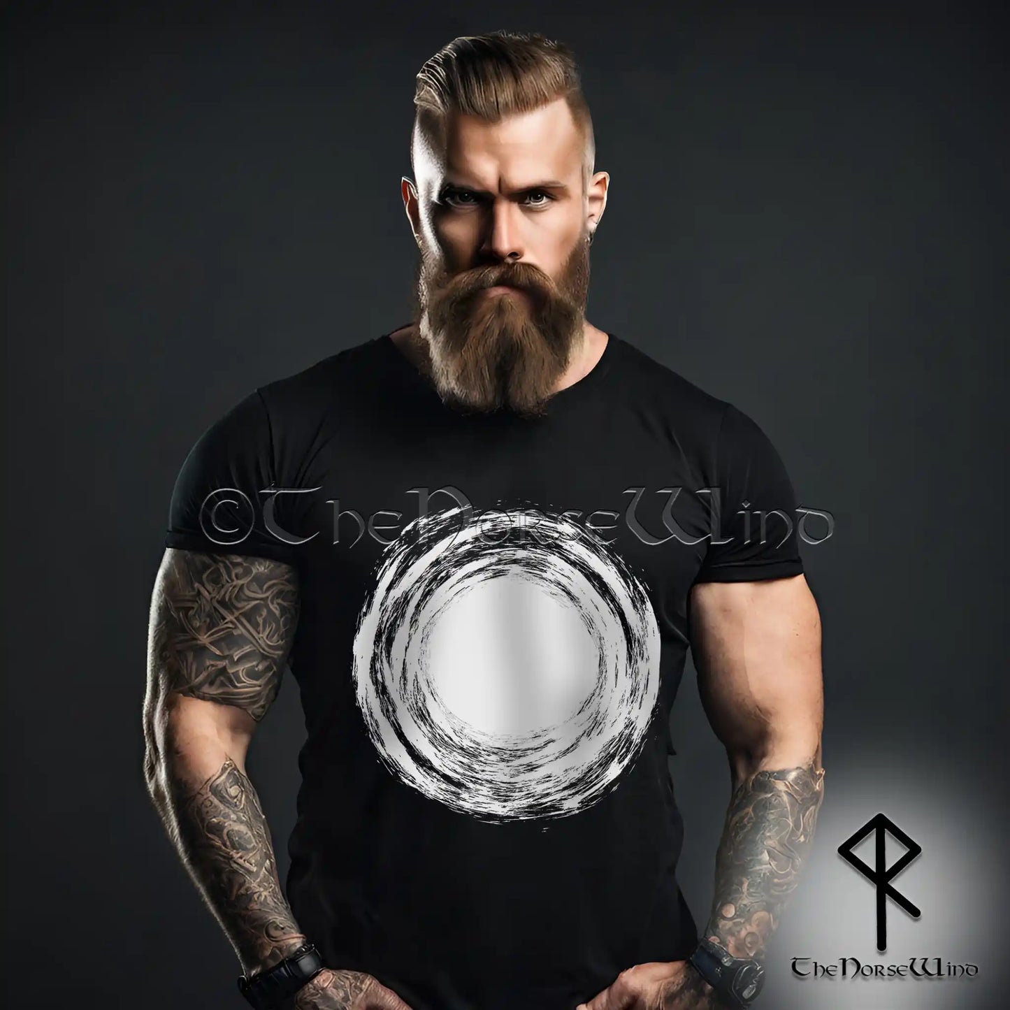 Viking Void T-Shirt - Ginnungagap Norse Black Hole Spiral Tee - The Norse Wind