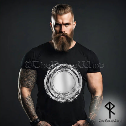 Viking Void T-Shirt - Ginnungagap Norse Black Hole Spiral Tee