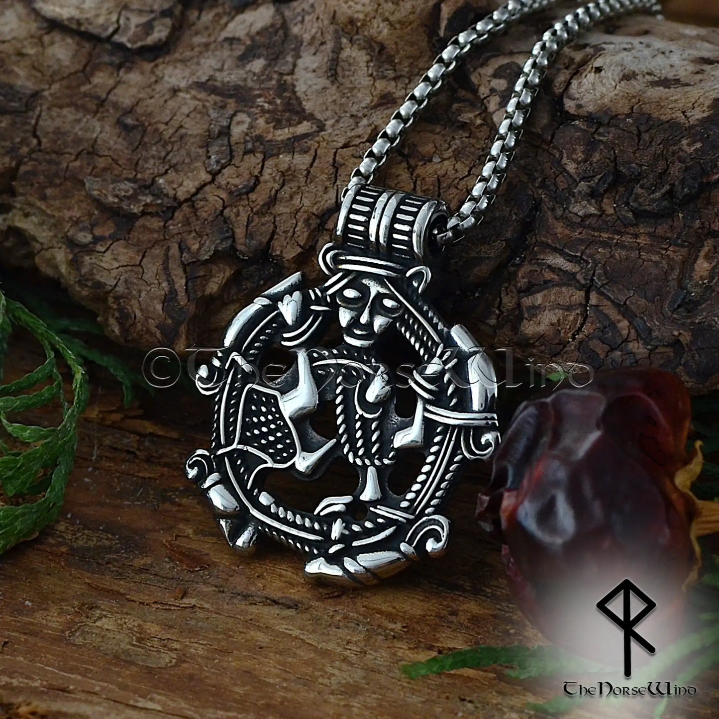 Freya Goddess Viking Pendant - Stainless Steel Pagan Amulet