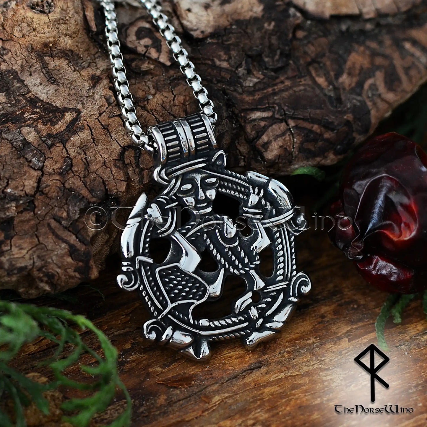 Freya Goddess Viking Pendant - Stainless Steel Pagan Amulet