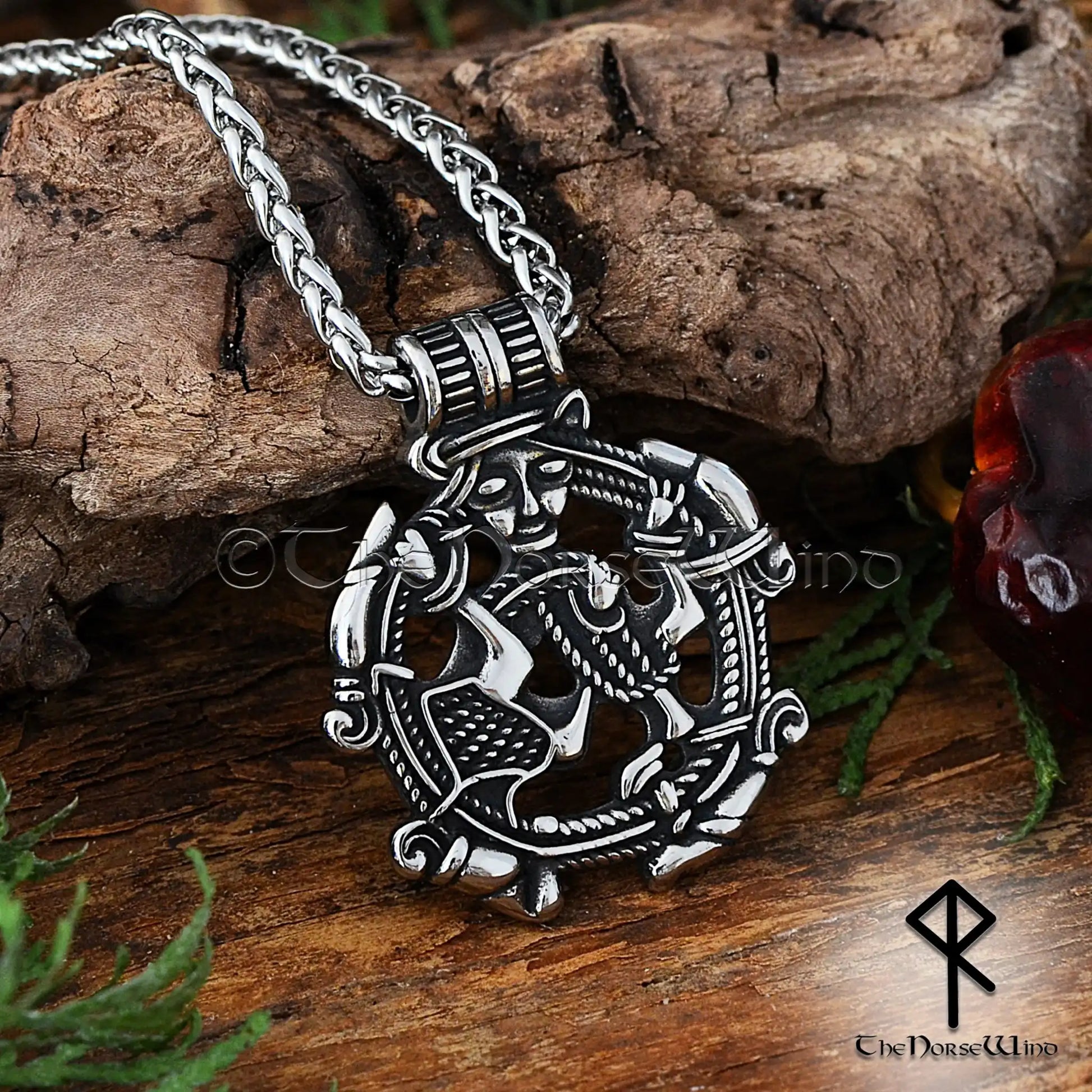 Freya Goddess Viking Pendant - Stainless Steel Pagan Amulet