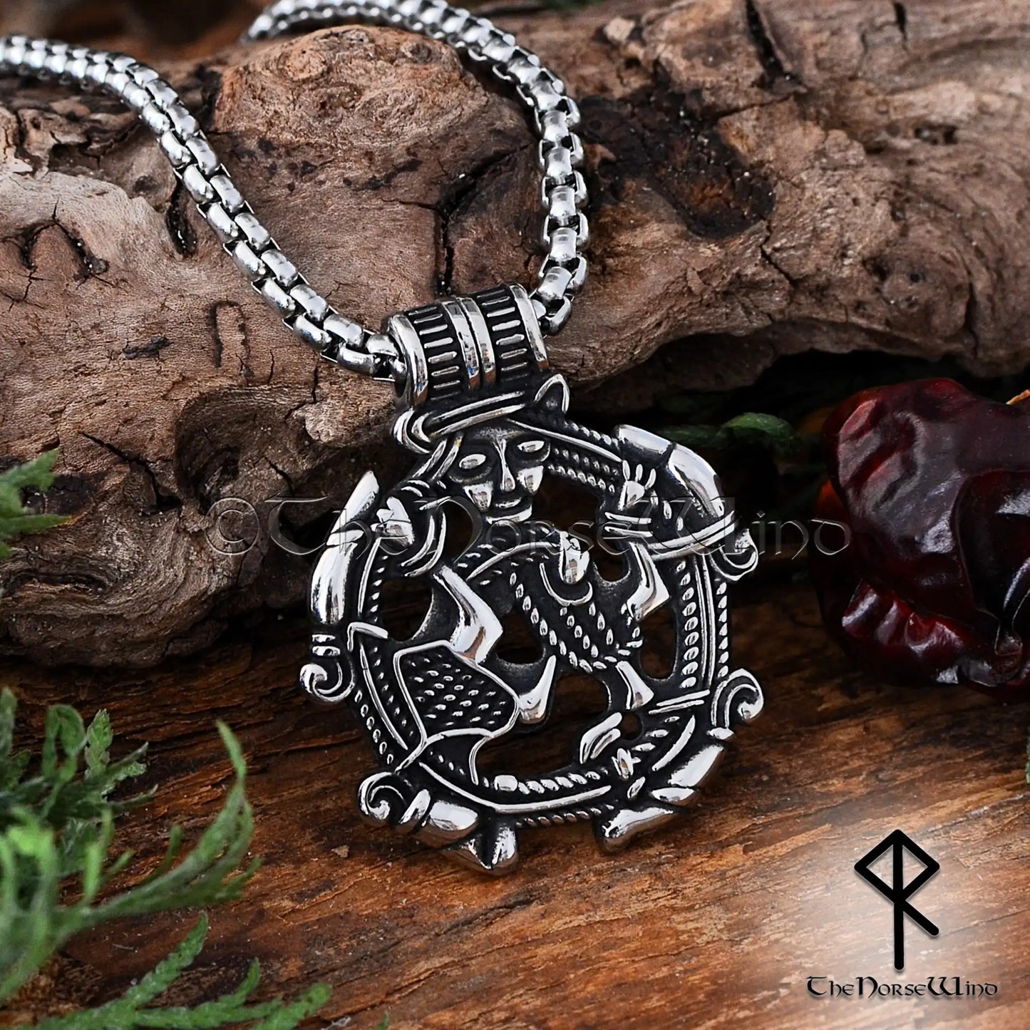 Freya Goddess Viking Pendant - Stainless Steel Pagan Amulet