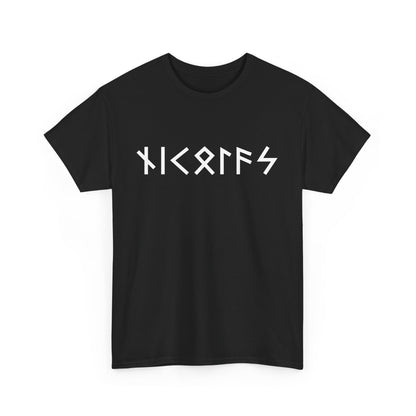 NAME in RUNES Viking T-Shirt, Personalized Futhark Runes Tee