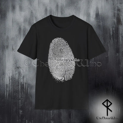 Alternative Fingerprint T-Shirt – Uncopyable Rebellious Identity Grunge Goth Tee