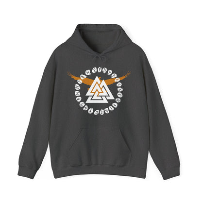 Valknut Viking Hoodie, Death Knot Runes Sweatshirt S-5XL