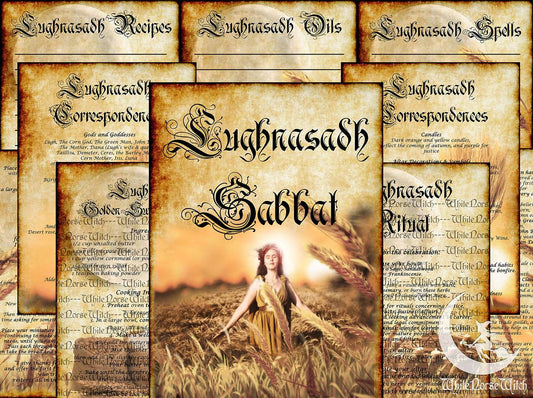 Lughnasadh / Lammas Sabbat Printable Art Grimoire: Digital Book of Shadows - 13 PDF Pages