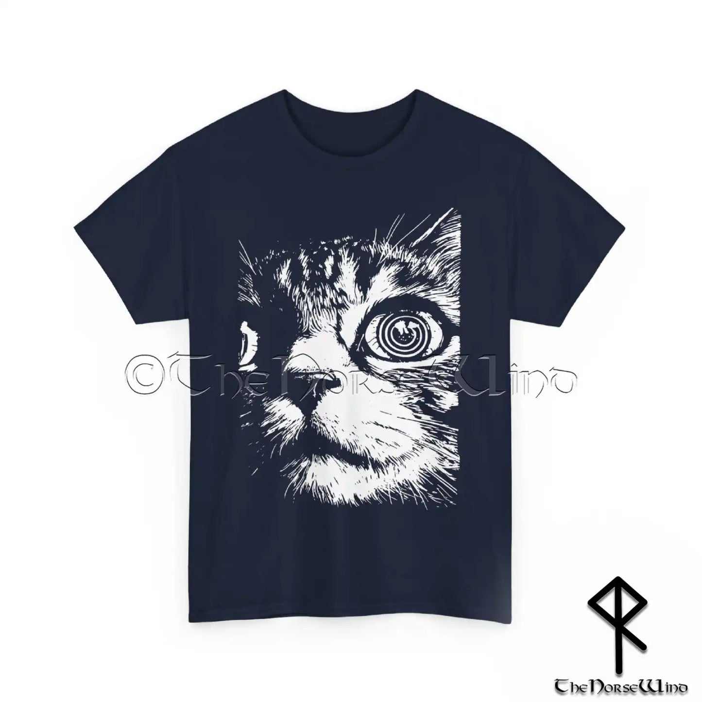 Psychedelic Cat T-Shirt -  Hypnotic Trippy Cat Tee - Gothic & Dark Alt Fashion