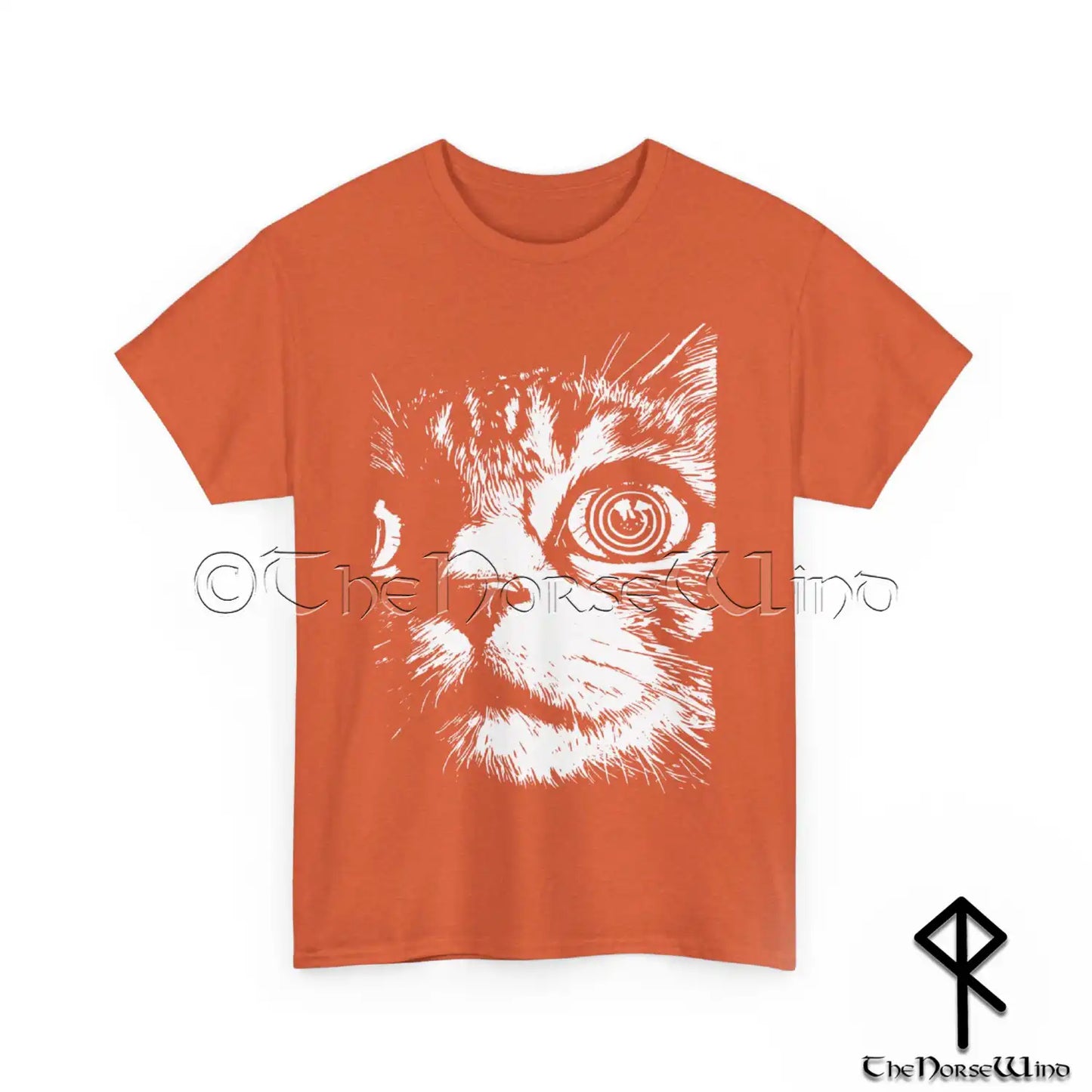 Psychedelic Cat T-Shirt -  Hypnotic Trippy Cat Tee - Gothic & Dark Alt Fashion