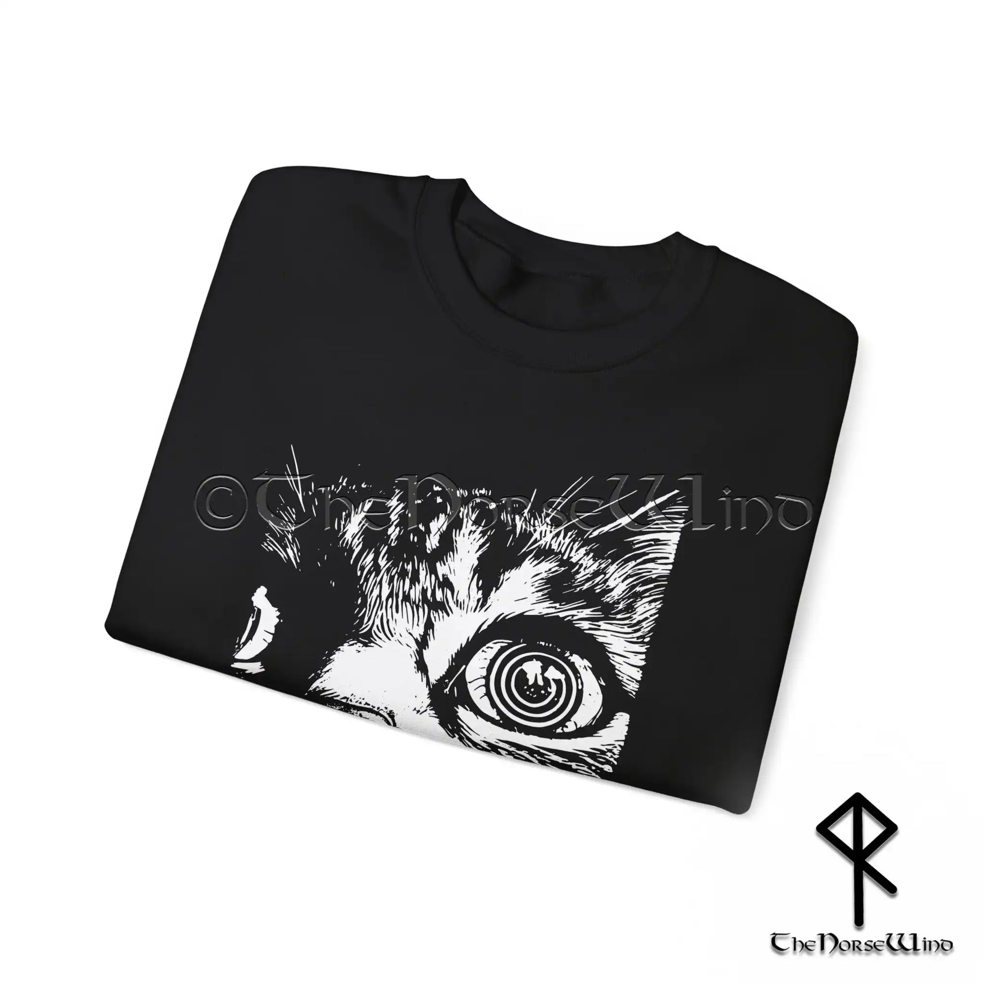 Psychedelic Cat Sweatshirt - Trippy Cat Weird Sweat, Goth & Alt Fashion