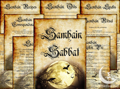 Samhain Wheel of The Year Grimoire, Book of Shadows Printable 13 PDF Pages, Samhain Sabbat, Halloween Pagan Fest Witchcraft BOS Pages, Wicca TheNorseWind