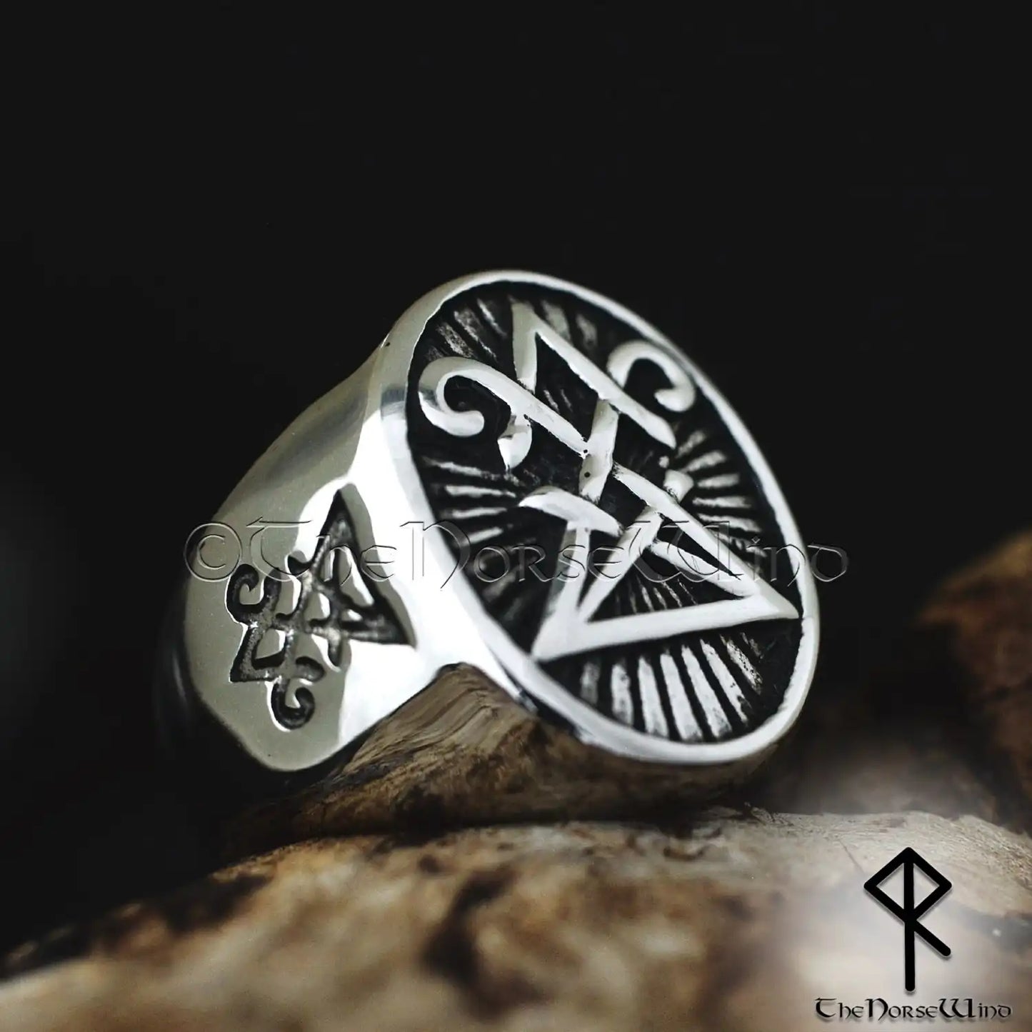 Sigil of Lucifer Ring - Stainless Steel Occult Ring - The Norse Wind