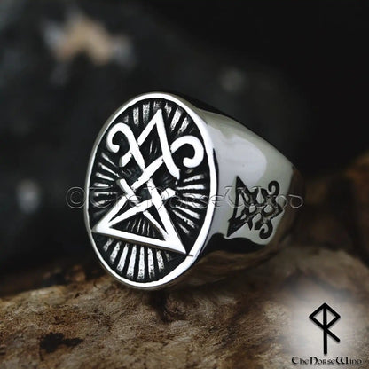 Sigil of Lucifer Ring - Stainless Steel Occult Ring